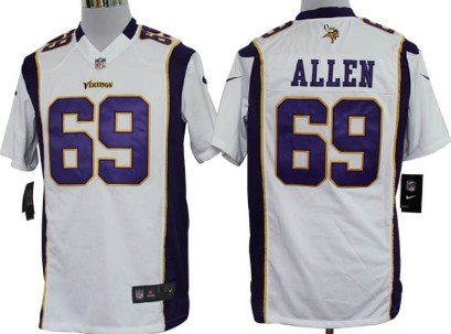 Minnesota Vikings 69 Jared Allen White Game Jersey